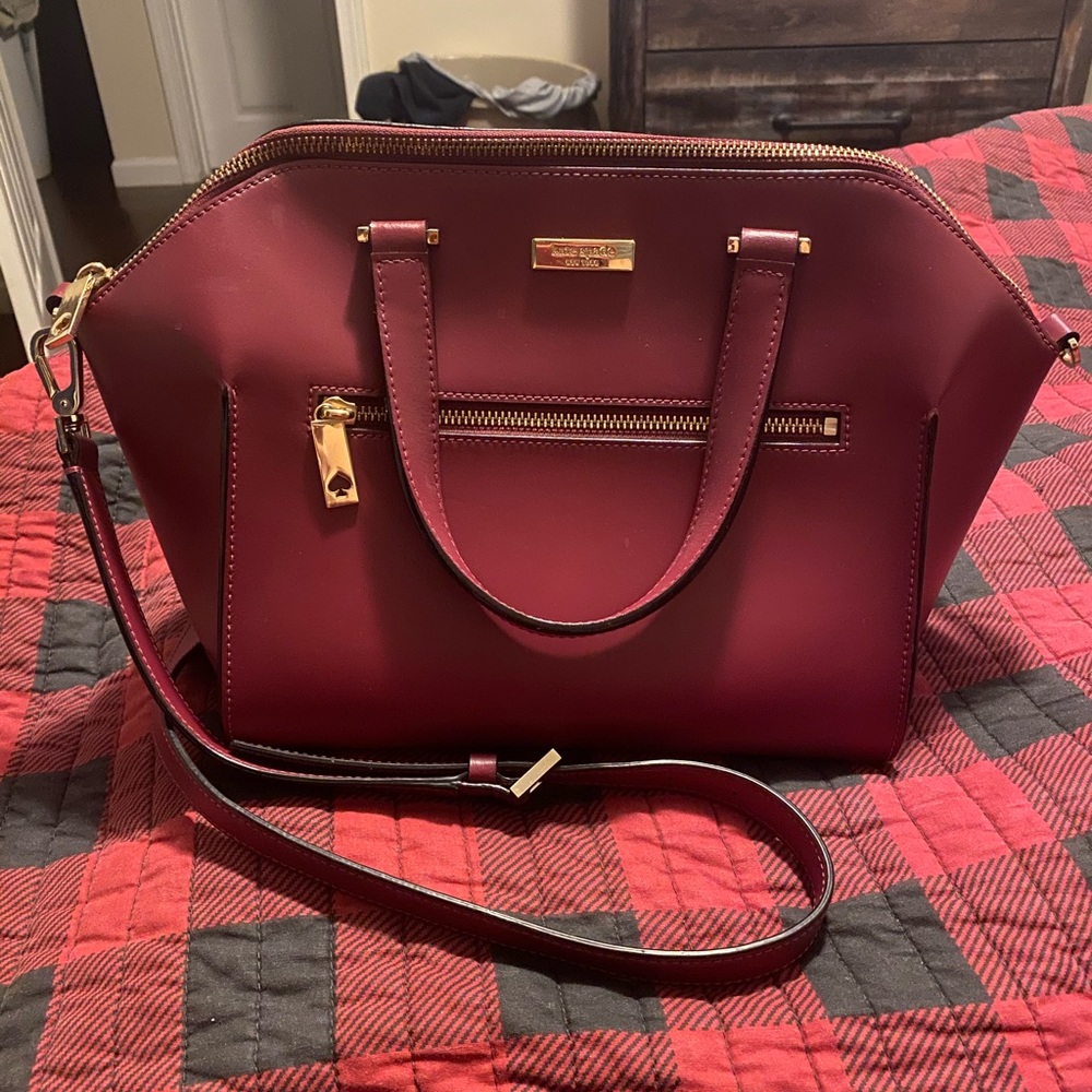 Large Kate Spade Satchel in the Color Berry Blitz